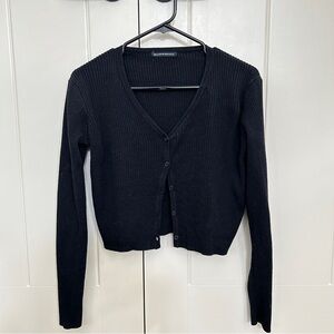 Brandy Melville Black Button-Up Cardigan